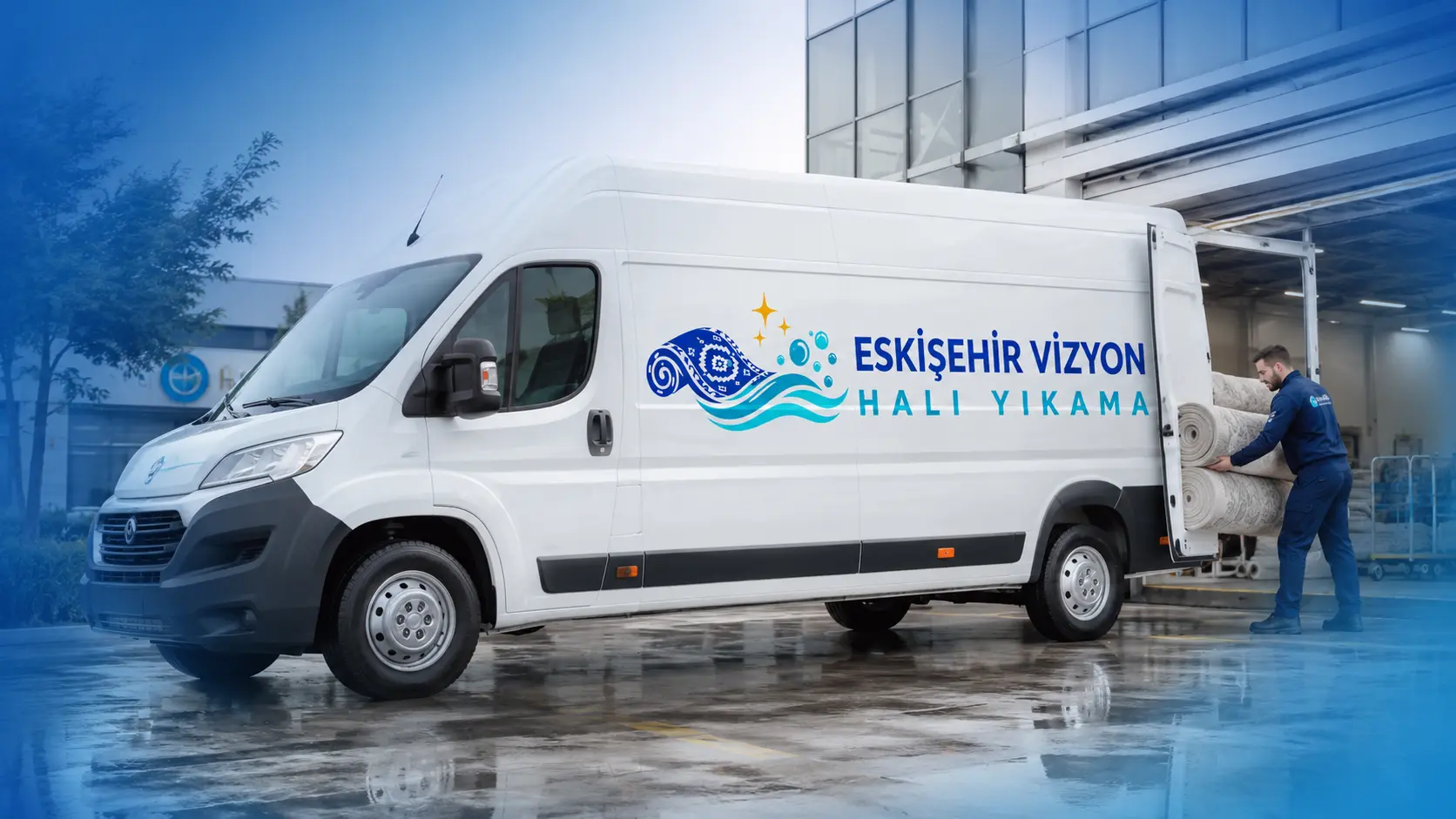 Halı yıkama servis aracı